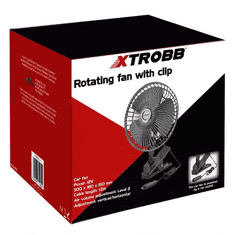 Xtrobb Rotační ventilátor s klipem 23194