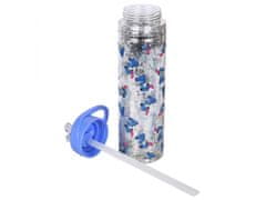 sarcia.eu Disney Lilo and Stitch Plastová láhev/lahev na vodu s brčkem, průhledná, 550ml 