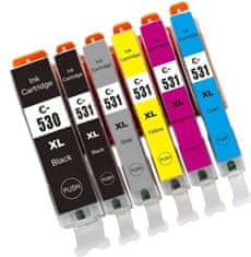 Naplnka Canon PGI-530 CLI-531 multipack kompatibilních cartridgí