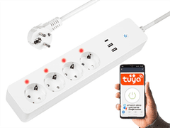 Blow Smart prodlužovací kabel BLOW 98-420, 1,5m 2xUSB+USB-C WiFi TUYA