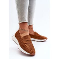 Dámské mokasíny na platformě Eco Suede velikost 41