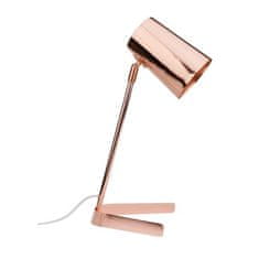 KONDELA Stolní lampa kov, rose gold FABEL