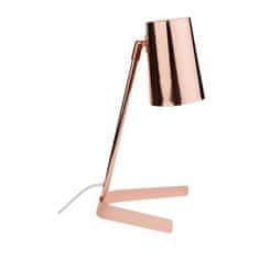 KONDELA Stolní lampa kov, rose gold FABEL