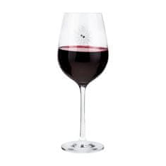 KONDELA SNOWFLAKE VINO sklenice na víno set 4 ks s krystaly 450 ml