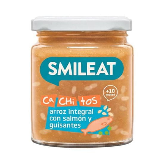 SMILEAT SMILEAT BIO příkrm losos s hnědou rýží a zeleninou s extra panenským olivovým olejem 10m+ 230g