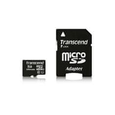 Transcend Paměťová karta MicroSDHC 8GB UHS-I U1 (90MB/ s) + adapter