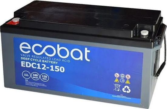 GOOWEI ENERGY Ecobat Trakční Pb baterie EDC12-150, 160Ah, 12V