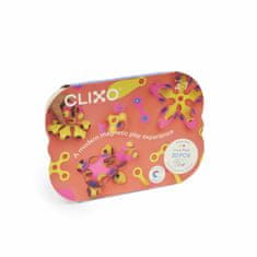 CLIXO Crew Pink & Yellow - magnetická stavebnice 30 kusů