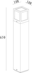 Light Impressions Light Impressions Kapego stojací svítidlo Facado B 220-240V AC/50-60Hz E27 1x max. 20,00 W 108 mm hnědá 730333