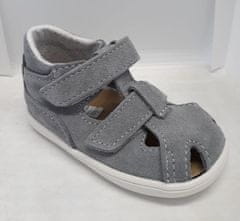 Jonap 041 S dětské kožené sandálky šedé vel. 20