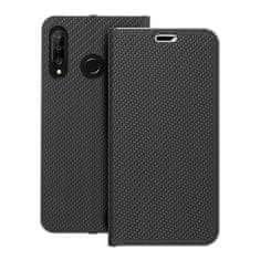 FORCELL Pouzdro / obal na Huawei P30 Lite černé - knížkové LUNA CARBON