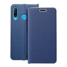 FORCELL Pouzdro / obal na Huawei P30 Lite modré - knížkové Forcell LUNA Carbon