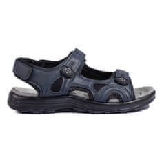 Pánské tmavě modré sportovní sandály na suchý zip velikost 47