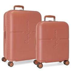 Joummabags PEPE JEANS Highlight Terracota, Sada luxusních ABS cestovních kufrů 70cm/55cm, 7689526