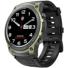 Wotchi AMOLED Smartwatch DM55 – Green - Black