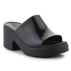 Crocs Pantofle černé 38 EU Brooklyn Slide High Shine Heel Black