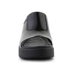 Crocs Pantofle černé 38 EU Brooklyn Slide High Shine Heel Black