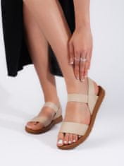 Amiatex Designové hnědé sandály dámské na plochém podpatku, odstíny hnědé a béžové, 36