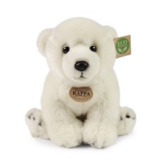 Rappa Plyšový lední medvěd sedící 25 cm ECO-FRIENDLY