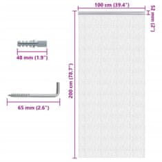 Petromila Řetízkový dveřní závěs proti hmyzu 100 x 200 cm hliník