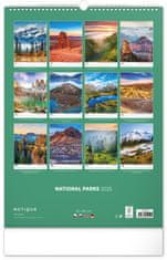 Presco Publishing NOTIQUE Nástěnný kalendář Národní parky 2025, 33 x 46 cm