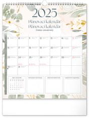 NOTIQUE Nástěnný plánovací kalendář Květy 2025, 30 x 34 cm