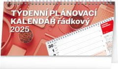 Presco Publishing NOTIQUE Stolní kalendář Plánovací řádkový 2025, 25 x 12,5 cm