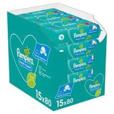 Pampers Fresh Clean Ubrousky vlhčené 15 Balení = 1200 ks