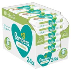 Pampers Sensitive vlhčené ubrousky Plastic Free 24 x 52 ks = 1248 ks