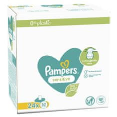 Pampers Sensitive vlhčené ubrousky Plastic Free 24 x 52 ks = 1248 ks