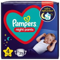 Pampers Night Pants Kalhotky plenkové jednorázové 4 (9-15 kg) 25 ks