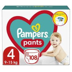 Pampers Pants Kalhotky plenkové jednorázové 4 (9-15 kg) 108 ks - MEGA PACK