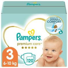 Pampers Premium Care Pleny jednorázové 3 (6-10 kg) 120 ks