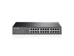 TP-Link TL-SG1024D 24-Port Gigabit Switch, 24 Gigabit RJ45 Ports, 1U 13-inch Rack-mountable Steel Case