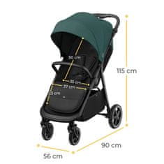 Kinderkraft SELECT Kočárek sportovní Route Platinum Grey, Premium