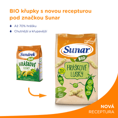 Sunar BIO Křupky Hráškové lusky 45 g