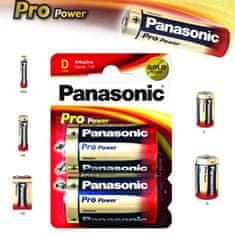 Panasonic Alkalická baterie D Pro Power LR20 2ks