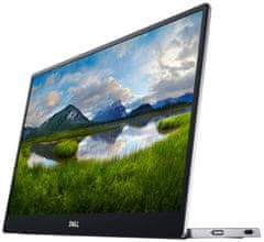 DELL P1424H přenosný/ 14" LED/ 1920x1080/ Full HD/ 700:1/ 6ms/ 2 x USB-C stříbrný/ 3Y Basic on-site