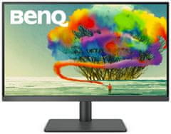 BENQ 27" LED PD2705U/ FF/ LBL/ IPS panel/ 3840x2160/ 20M:1/ 5ms/ HDMI/ DP/ USB/ repro/ Pivot/ černý