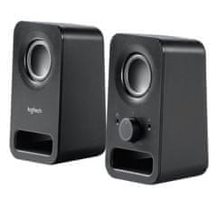 Logitech repro Z150 Multimedia Speakers/ 2.0/ 3W/ 3.5mm jack/ Midnight black-černý