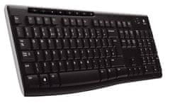 Logitech K270/Bezdrátová USB/CZ-SK layout/Černá