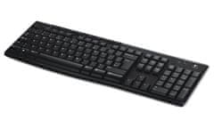 Logitech K270/Bezdrátová USB/CZ-SK layout/Černá