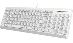 Genius Slimstar Q200 White/ Drátová/ USB/ bílá/ retro design/ CZ+SK layout