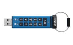 Kingston IronKey Keypad 200/32GB/USB 3.2/USB-A/Modrá