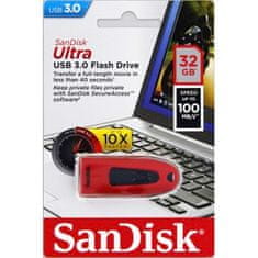 SanDisk Ultra USB 3.0 32 GB červená