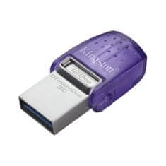 Kingston Flashdisk DataTraveler MicroDuo 3C 128GB, USB 3.2, USB-A + USB-C, Fialová