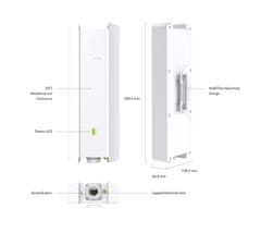 TP-Link WiFi router EAP623-Outdoor HD venkovní AP, 1x GLAN, 2,4/5 GHz, AX1800, Omáda SDN