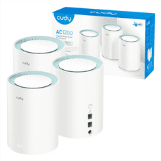 Cudy AC1200 Wi-Fi Mesh systém Gigabit, set 3 ks (M1300(3-Pack))