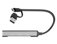 i-tec USB-A/USB-C Metal HUB/ 1x USB-C 3.1/ 3x USB 2.0/ kovový