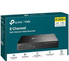TP-Link Záznamové zařízení VIGI NVR1008H-8P - NVR, 8 kanálů, 8x PoE